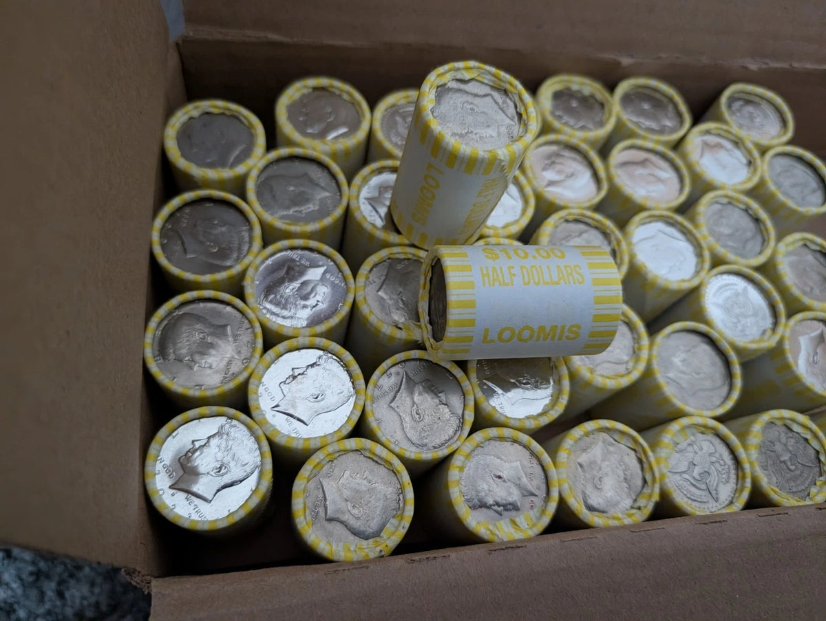LOW PRICE UNSEARCHED Kennedy Half Dollar Roll. 20 Coin Lot. $10 Face Value